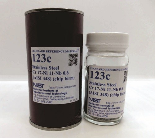 SRM 123c - 不銹鋼，Cr-Ni-Nb(AISI 348)標(biāo)準(zhǔn)品